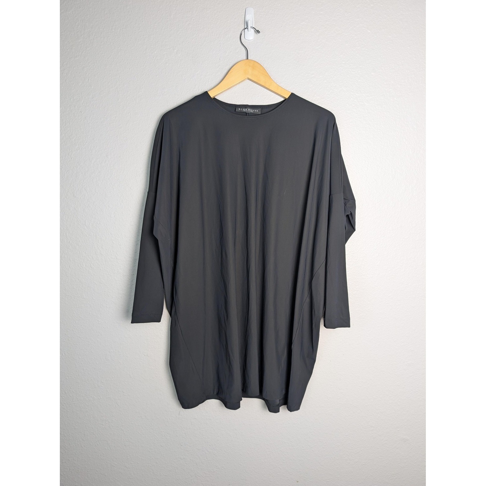 Bryn Walker Tunic T-Shirt Womens Xs Black Dolman Sleeve Crew Neck Jersey
